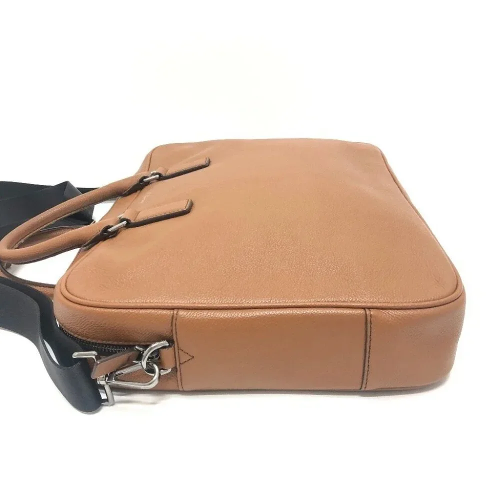 Michael Kors logo Bag 2WAY Briefcase Document Bag Business bag Leather Brown